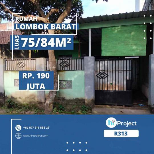 Rumah Lombok barat type 75/84 M2 di BTN Lingkar Asri Labu Api R313