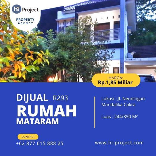 Rumah Mataram type 244/350 M2 di Mandalika Sandubaya R293