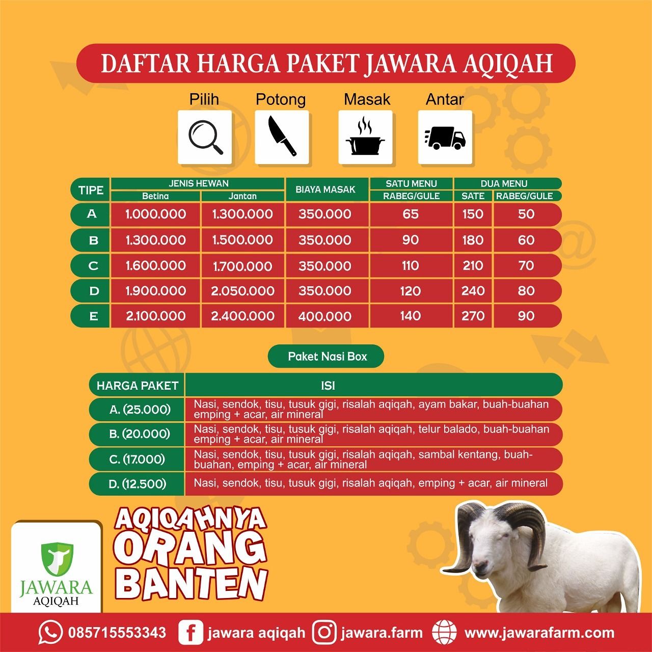 Price List Jawara Aqiqah