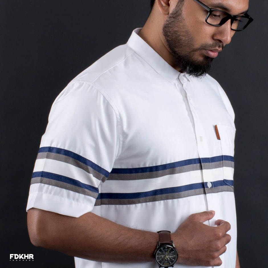 Kemeja/Hem Katun Lengan Pendek Premium Haydan Fadkhera