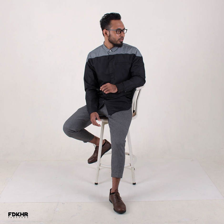 Kemeja/Hem Katun Lengan Pendek Premium Maliqy Long Fadkhera