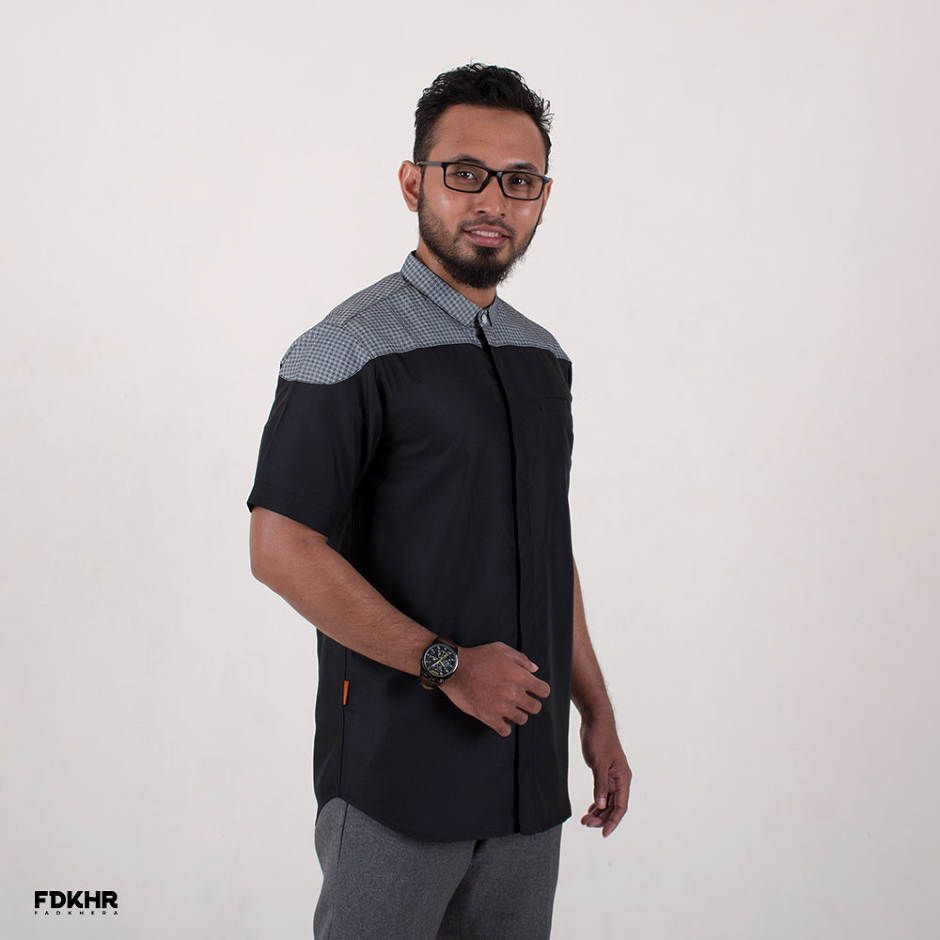 Kemeja/Hem Katun Lengan Pendek Premium Maliqy Fadkhera