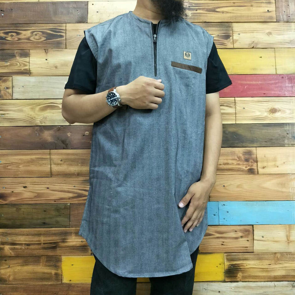 Kurta Rompi Sholat Oblong Grey Semi Wool S,M,L,XL