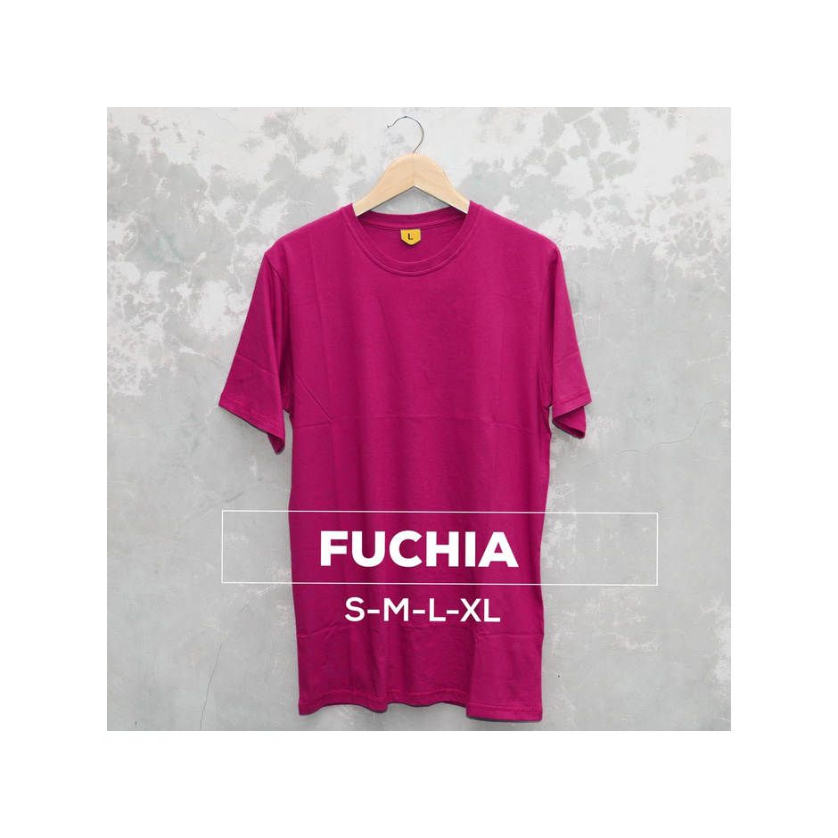  Kaos Polos Pendek Fuchia