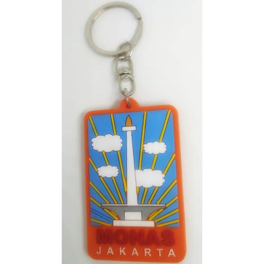 Gantungan kunci karet Monas