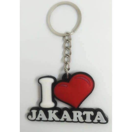 Gantungan kunci karet love Jakarta 