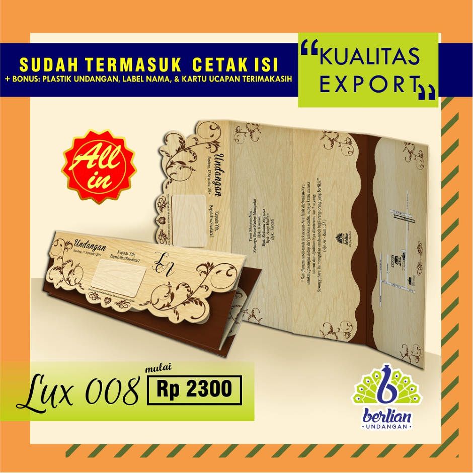 Blangko Undangan Khitan Murah Series Lux 001 Embos