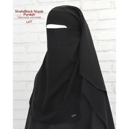 Shafa Black Niqab Purdah
