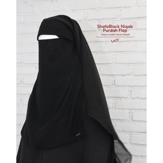 Shafa Black Niqab Purdah Flap
