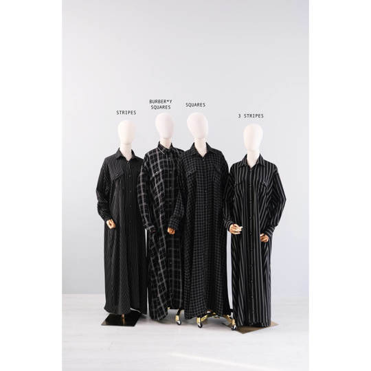 Abaya Kemeja Greyscale