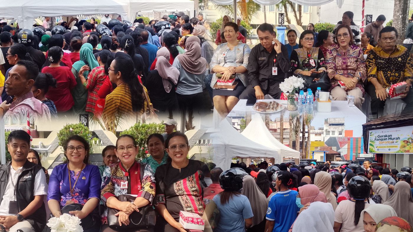Warga Serbu Pangan Murah di Balai Kota Ambon, Sembako Terjangkau Jadi Buruan