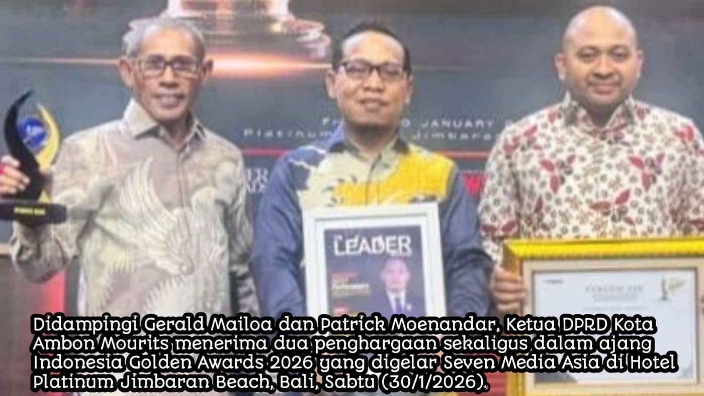 Setahun Pimpin DPRD Ambon, Mourits Tamaela Langsung Diguyur Dua Penghargaan Nasional