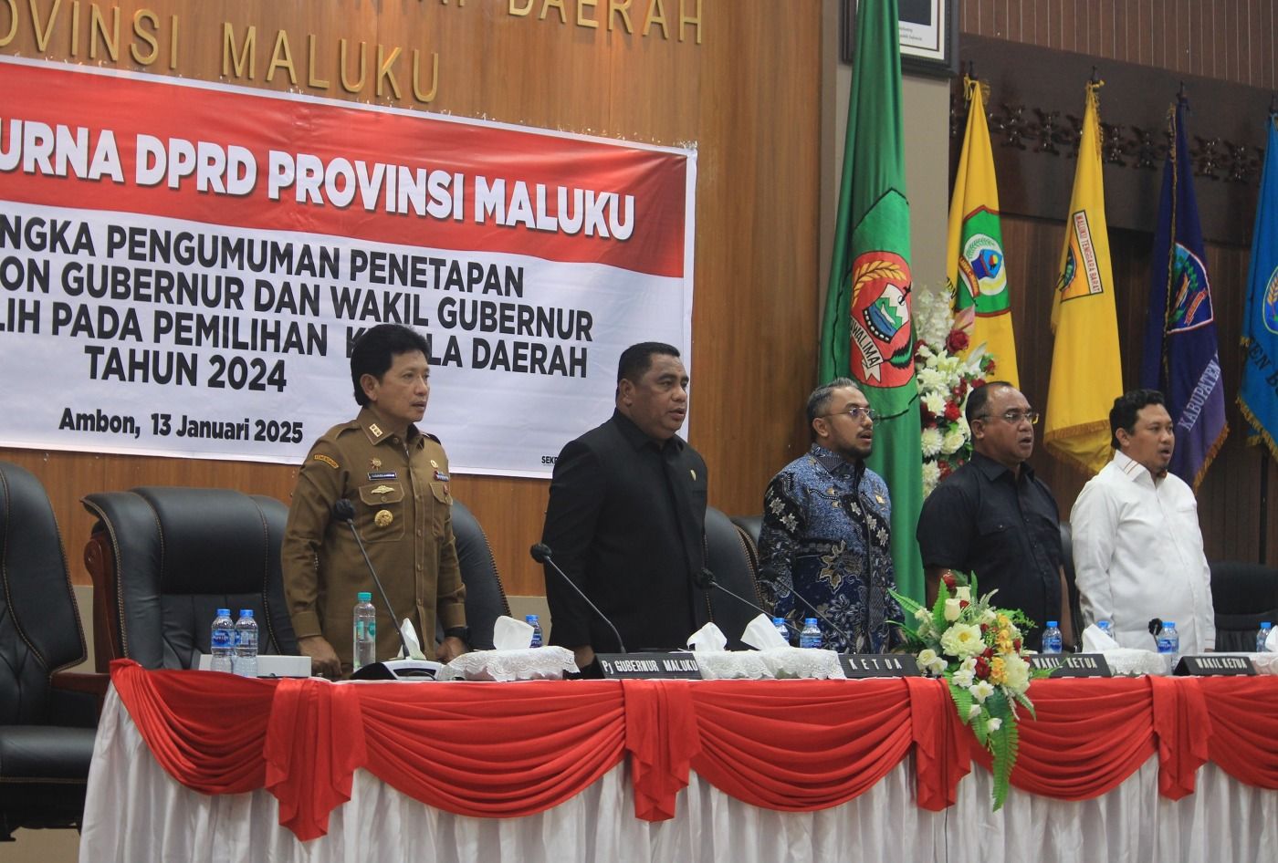 SADALI HADIRI RAPAT PARIPURNA PENGUMUMAN PENETAPAN PASLON GUBERNUR DAN WAKIL GUBERNUR MALUKU