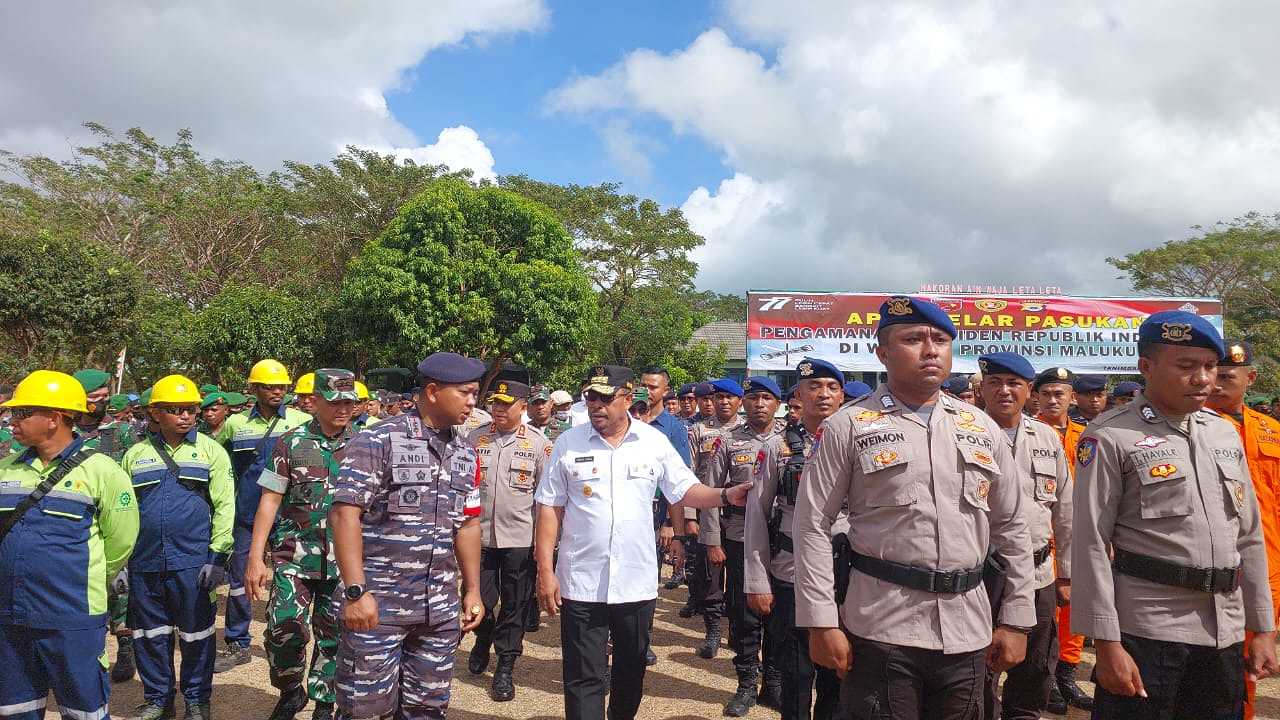 Gubernur Maluku Pimpin Apel Gelar Pasukan Pengamanan Presiden RI