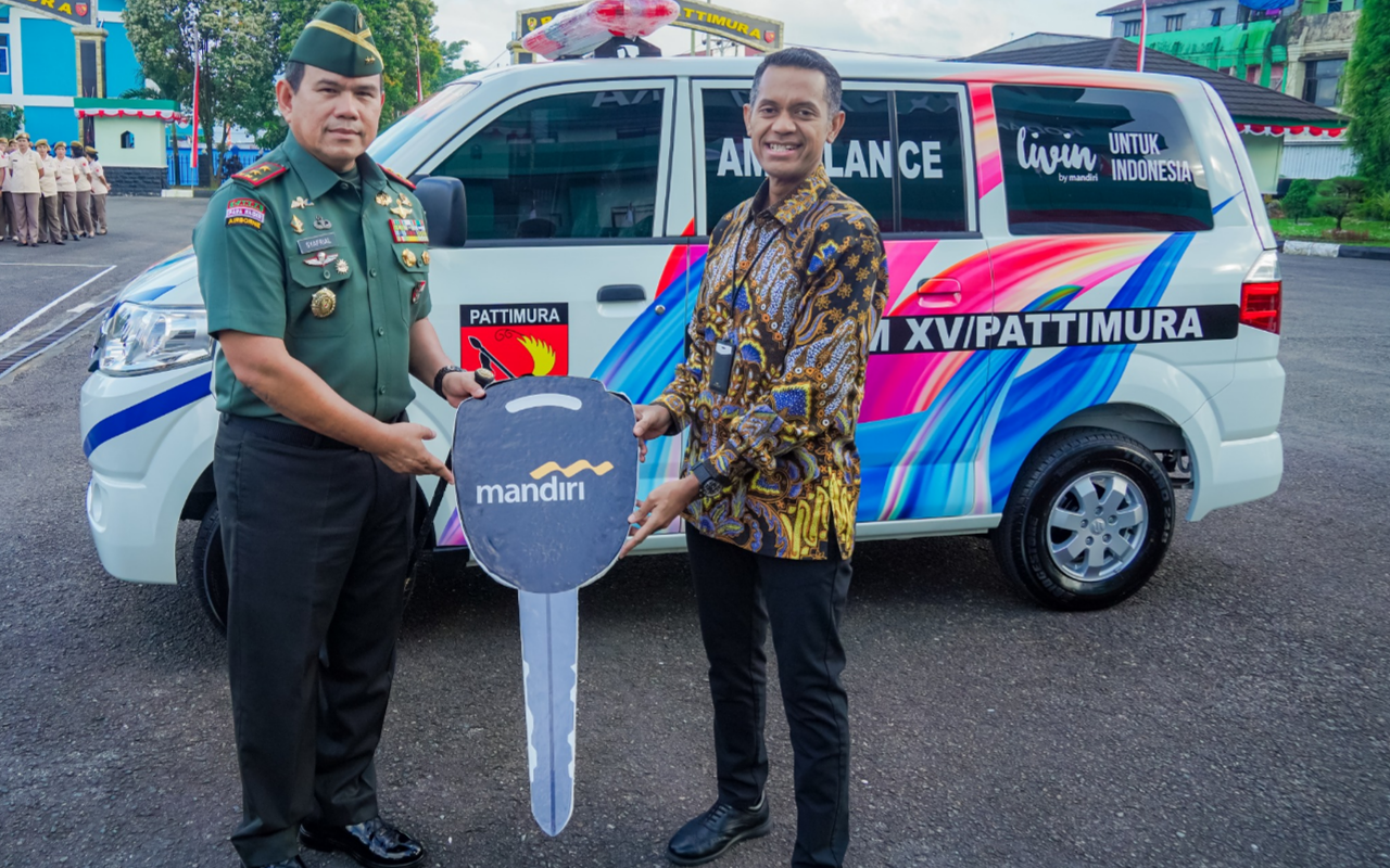 BANK MANDIRI BERI SATU UNIT MOBIL AMBULANCE BAGI KODAM XV/PATTIMURA 