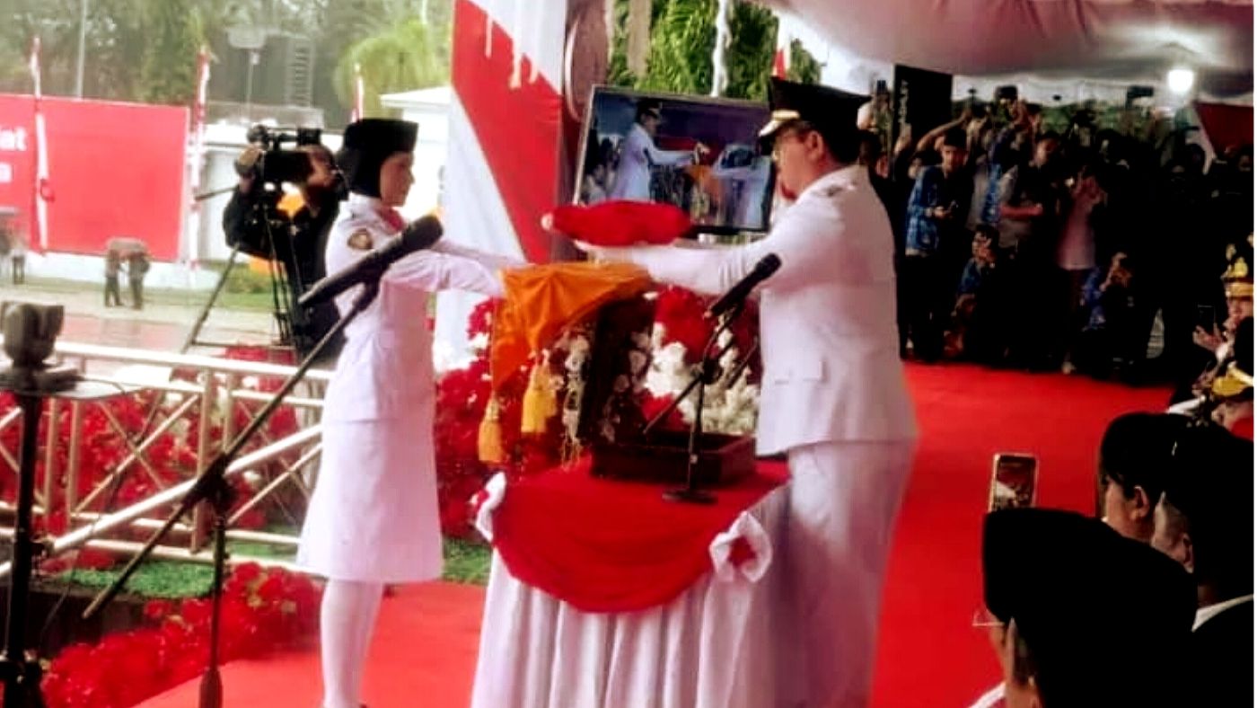 Gubernur Maluku Hendrik Lewerissa Pimpin Upacara HUT ke-80 RI di Lapangan Merdeka Ambon