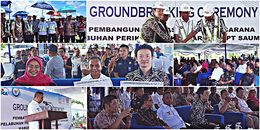 Pj.Bupati KKT Hadiri Groundbreaking Ceremony Pembangunan Prasarana dan Sarana Pelabuhan Perikanan Ukurlaran SKPT Saumlaki