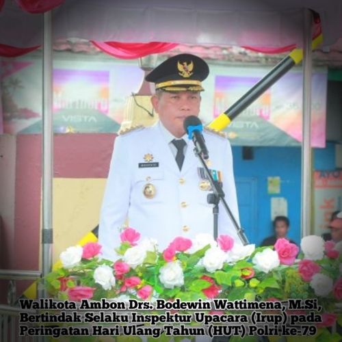 DARI PERIGATAN HUT POLRI KE - 79, WALIKOTA AMBON : MIRAS JADI PEMICU GANGGUAN KAMTIBMAS