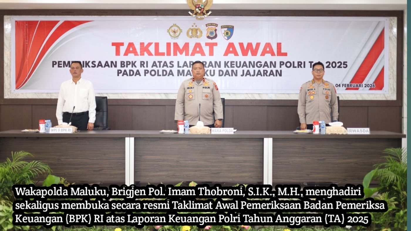 Audit BPK RI Resmi Bergulir, Wakapolda Maluku Tegaskan Tak Ada Kompromi dalam Pengelolaan Keuangan Polri