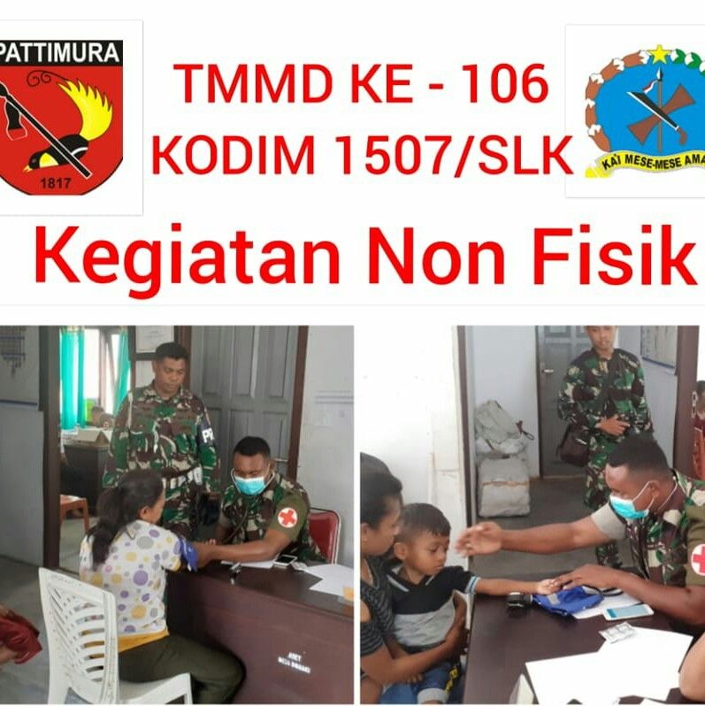 Giat TMMD, Kodim 1057 Saumlaki Bangun Infrakstruktur dan Pengobatan Gratis di Bomaki dan Lermatan