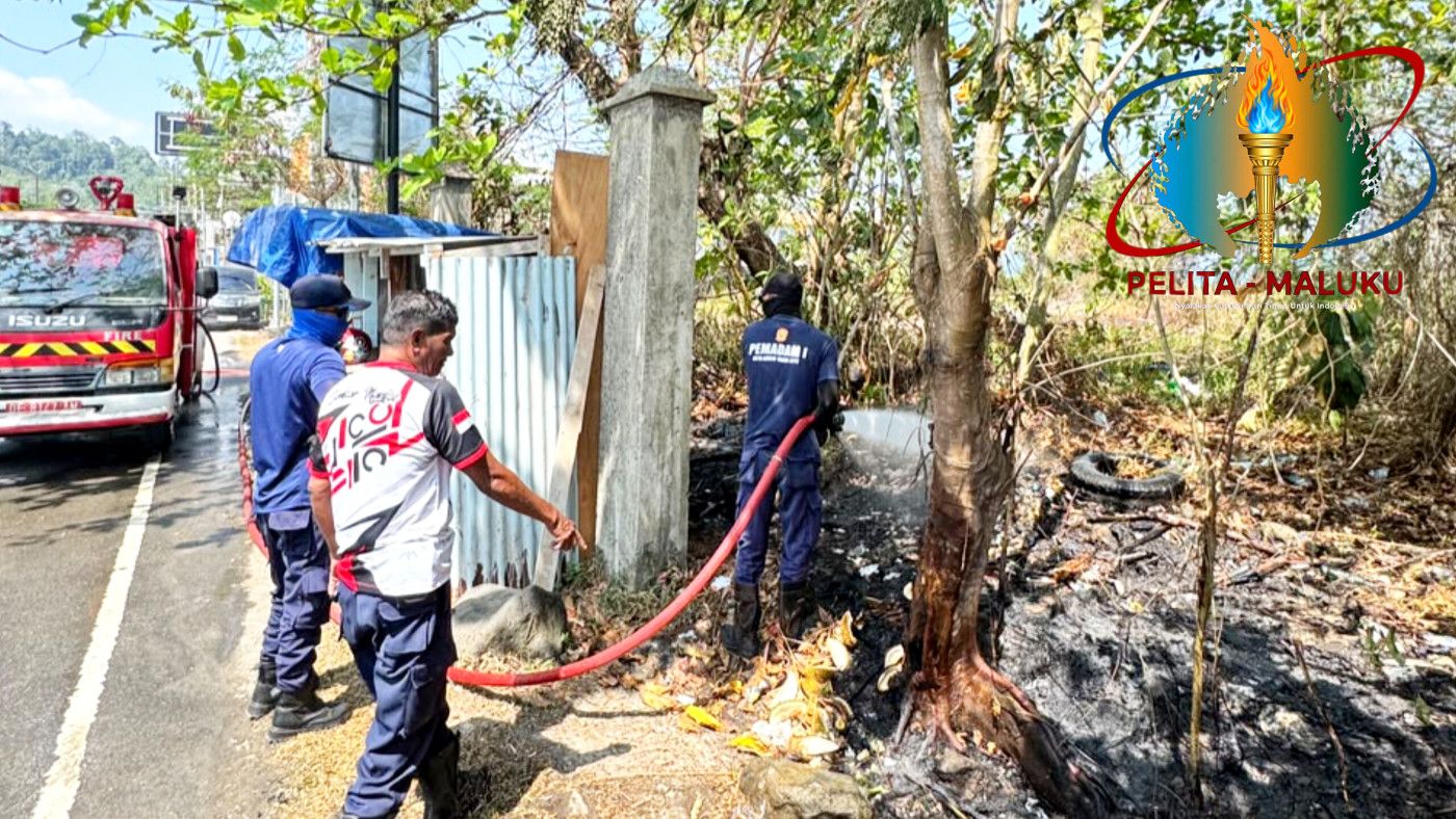 Passo Ambon Dilanda Kebakaran Sampah, Damkar Tiba 5 Menit
