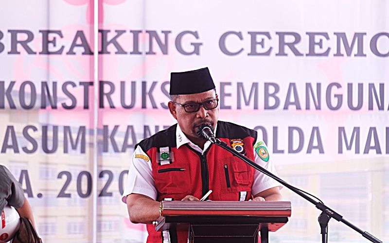 Gubernur Hadiri Pemancangan Tiang  Kantor Polda Maluku