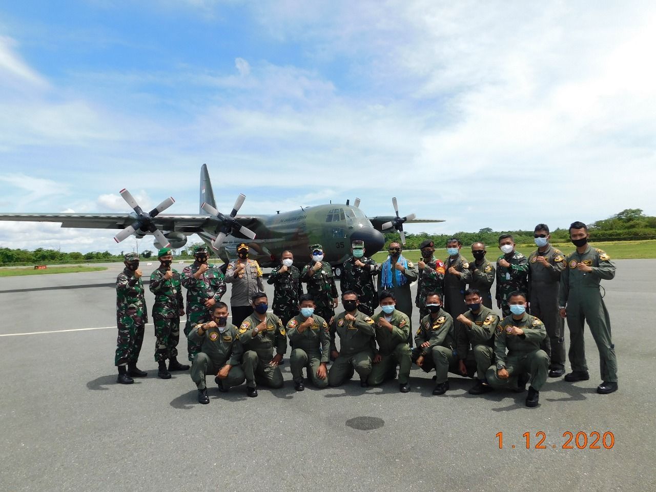 Pertama Kali C-130 Hercules Landing di Bandara Udara Mathilda Batlayeri Kepulauan Tanimbar 