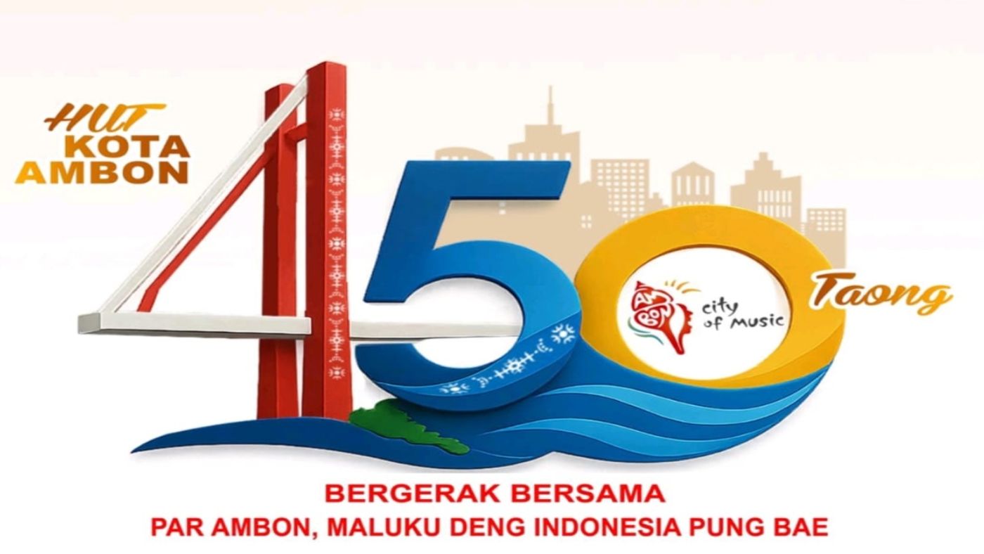 Logo HUT Kota Ambon ke-450 Dirilis, Penuh Makna dan Semangat Kebersamaan