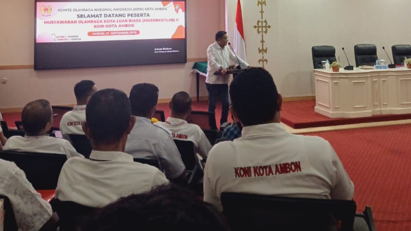 KONI Kota Ambon Gelar Musyawarah Luar Biasa, Walikota : Fokus Benahi Organisasi dan Prestasi Atlet