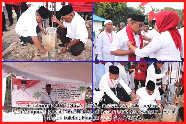 Gubernur Murad Letakkan Batu Pertama Pembangunan Masjid Nurul Ikhlas 