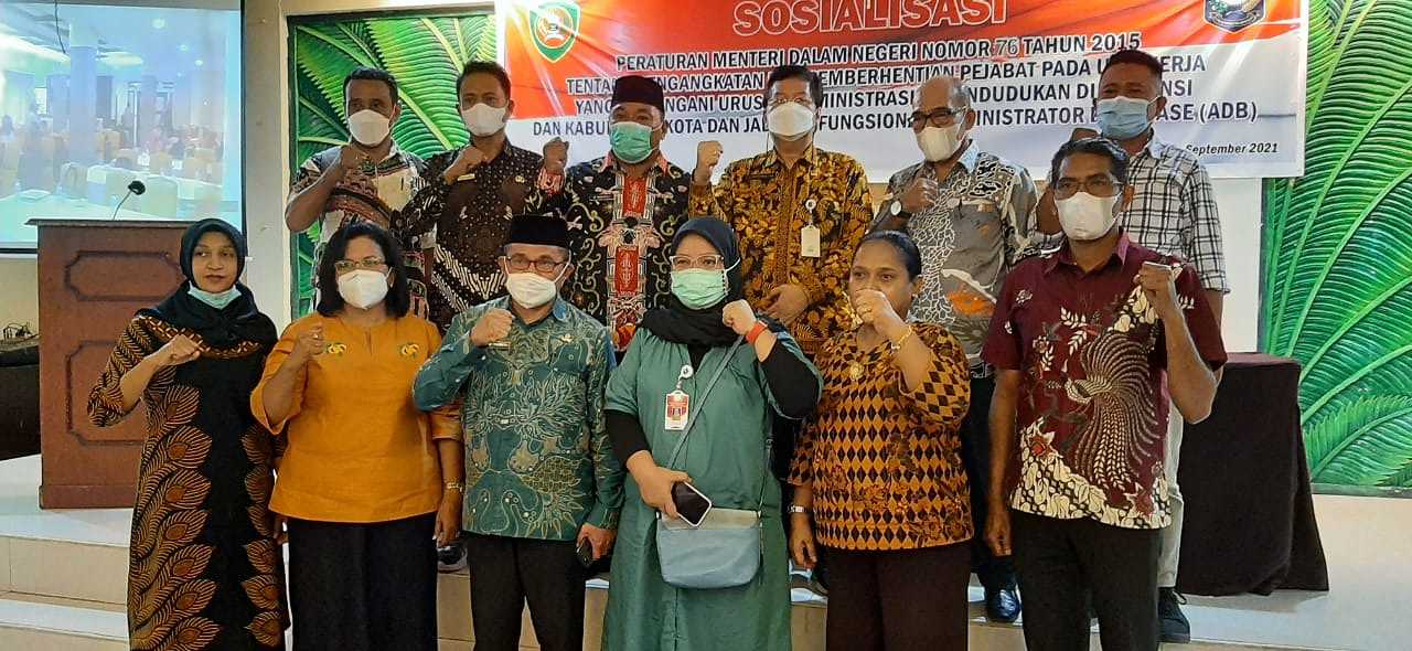 Dukcapil Maluku Sosialisasi Permendagri dan Asistensi Pembahasan DAK Non Fisik