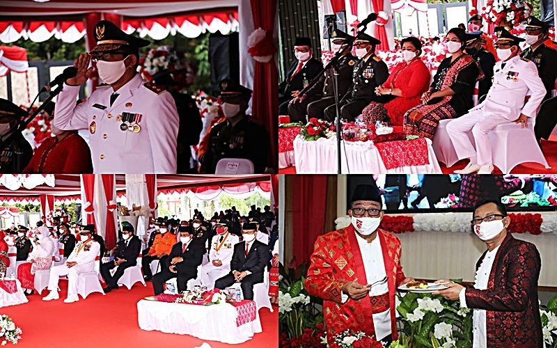 Wagub Maluku Pimpin Upacara Penurunan Bendera di HUT RI ke -75
