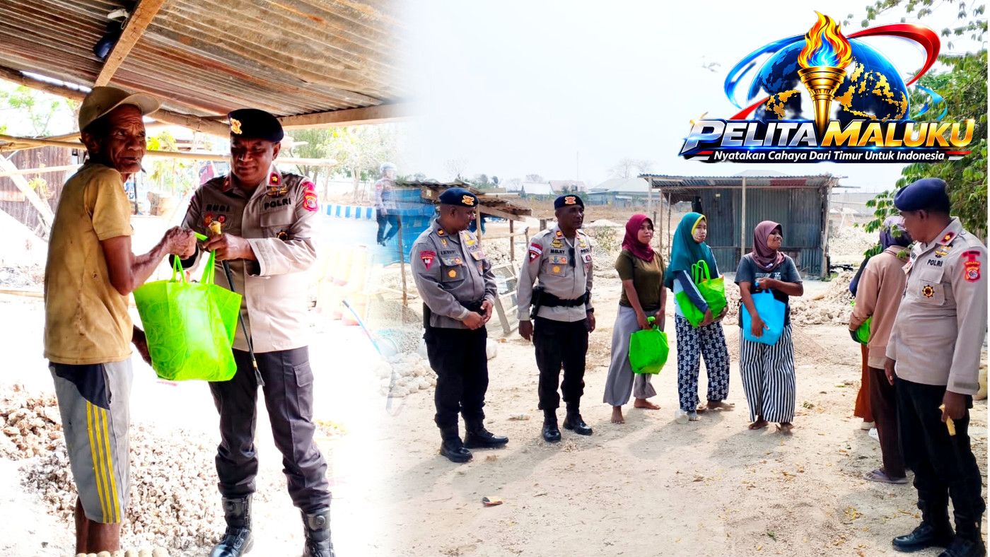 Sambut HUT ke-81 Korbrimob, Yon C Pelopor Bagikan Sembako untuk Warga Tual dan Malra