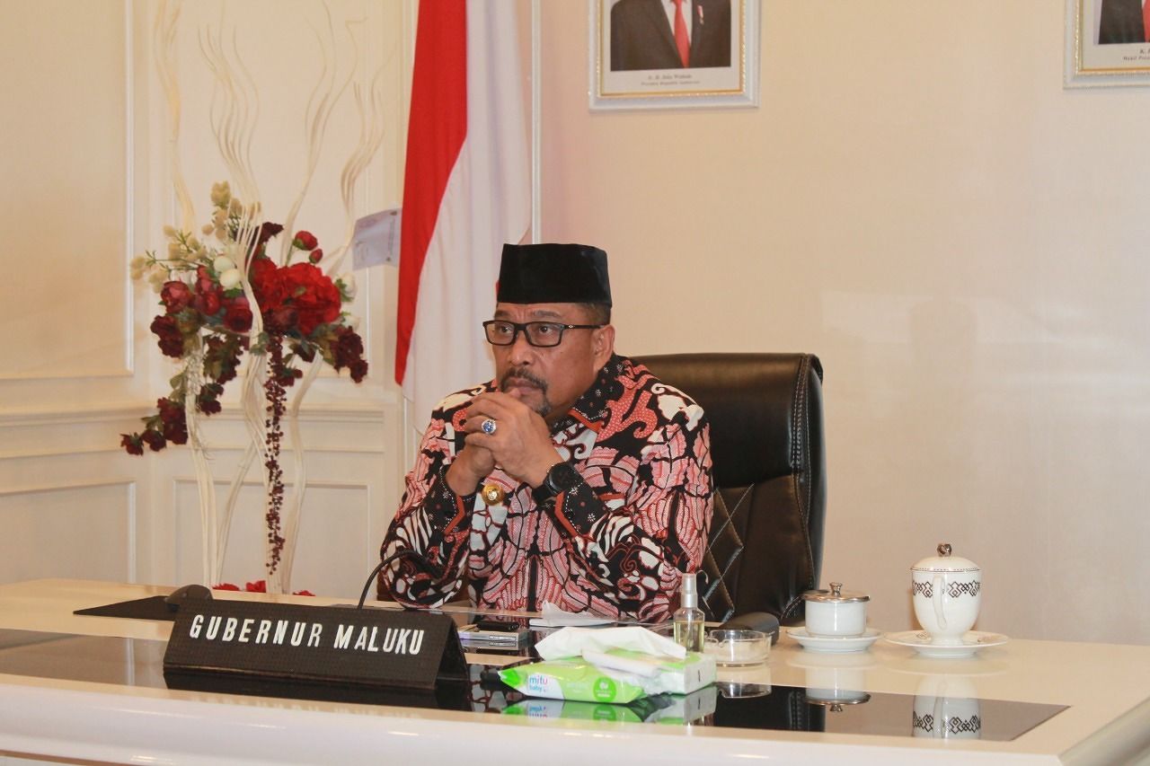 Tingkatkan Ketangguhan Hadapi Bencana, Gubernur Maluku Hadiri Virtual Zoom Bersama Presiden RI