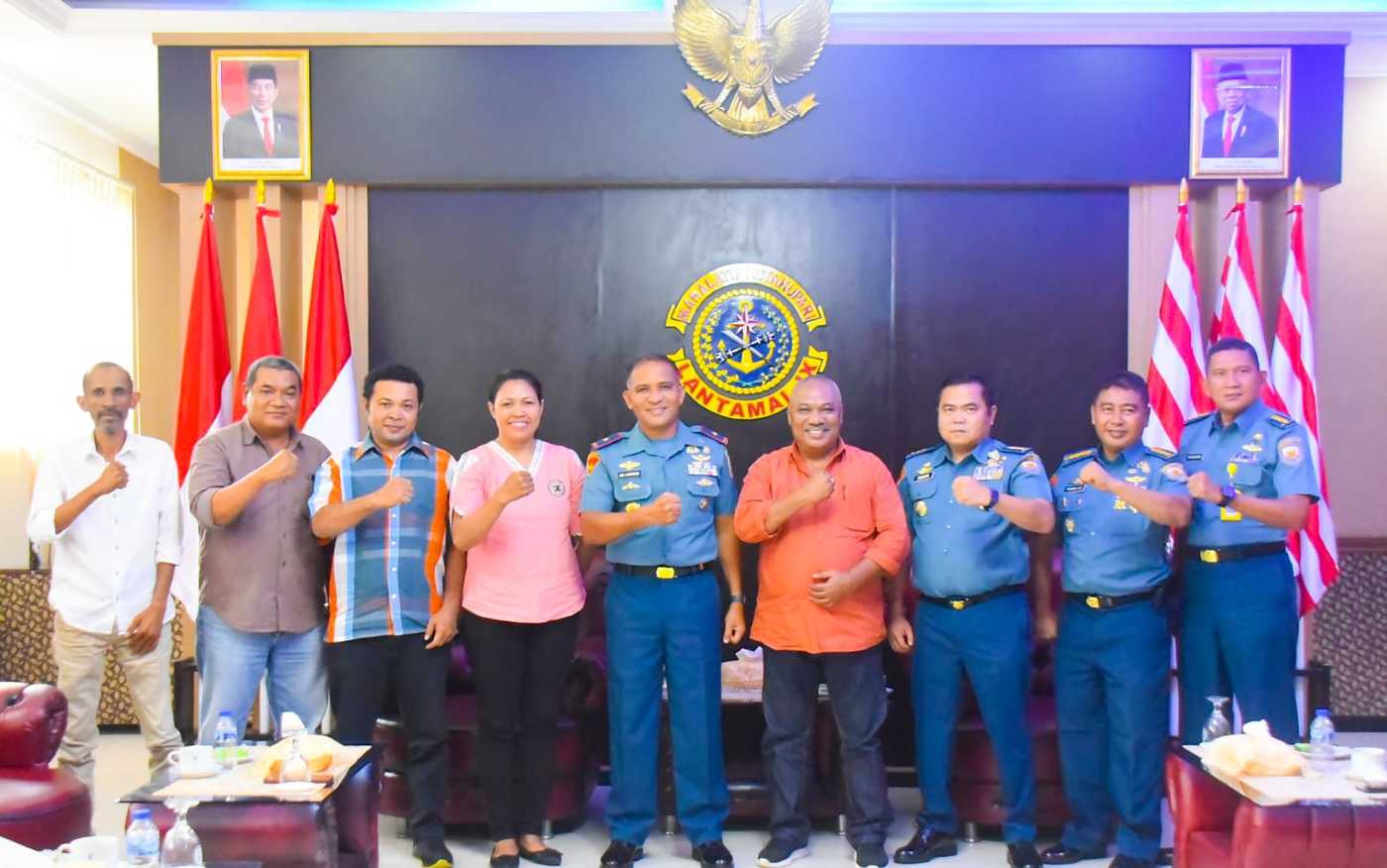 PWI Maluku Lakukan Silaturahmi Dengan Danlantamal IX Ambon 