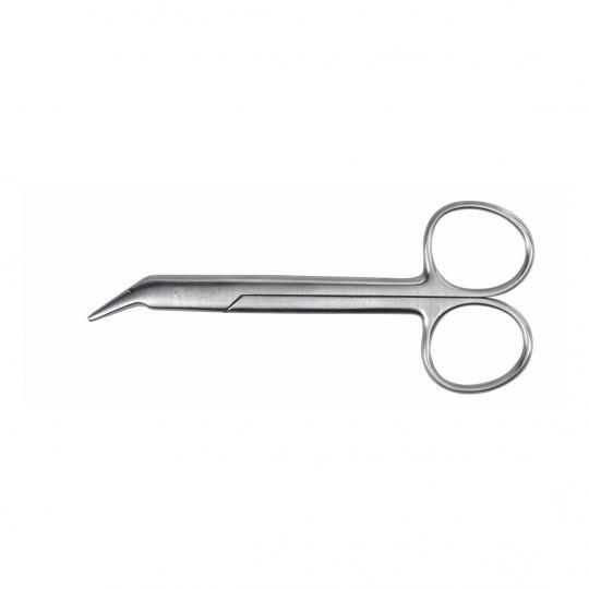 KRUUSE Suture scissors curved toothed 12 cm 