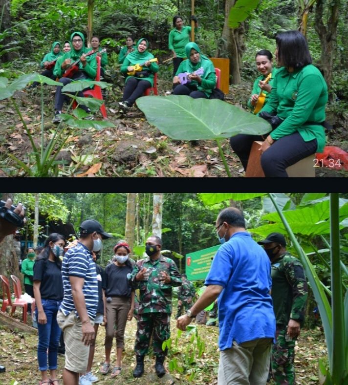 Korem 151 Binaiya Bersama Komunitas Lebebae Buat Penanaman Pohon Di Negeri Amahusu