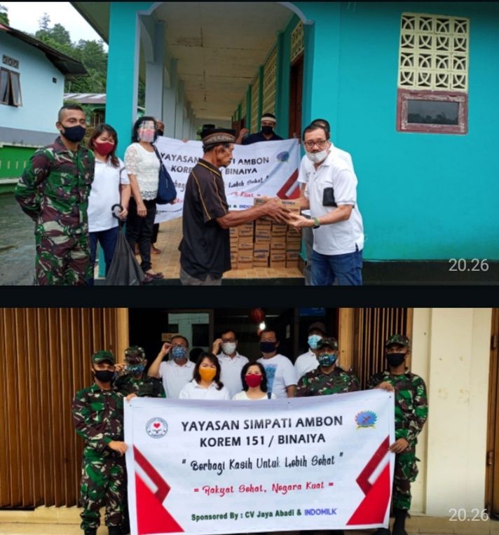 Korem 151 Bersama Yayasan Simpati Berbagi Kasih Jelang HUT RI ke-75