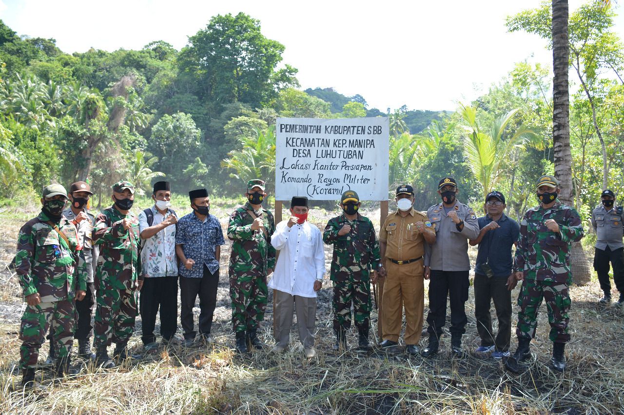 Danrem 151/Binaiya Tinjau Lahan Koramil di Pulau Manipa