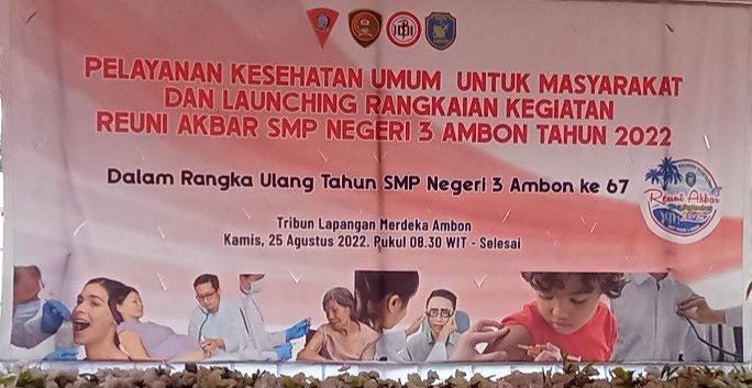 Gubernur Launching Pelayanan Kesehatan  Alumni SMPN 3, Peduli Kasih Guru Purna