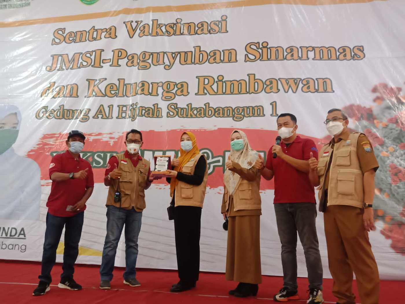 JMSI Sumsel, Paguyuban Sinar Mas dan Keluarga Rimbawa Gelar 1000 Vaksin