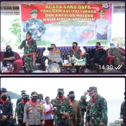 Pentinggi TNI/POLRI Baku Dapa Warga Aboru