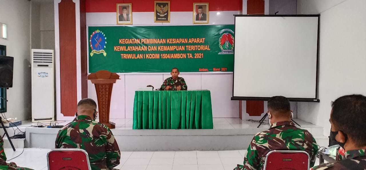 Kodim 1504/Ambon Gelar Binsiap Apwil dan Puanter Tingkatkan Kwalitas Prajurit