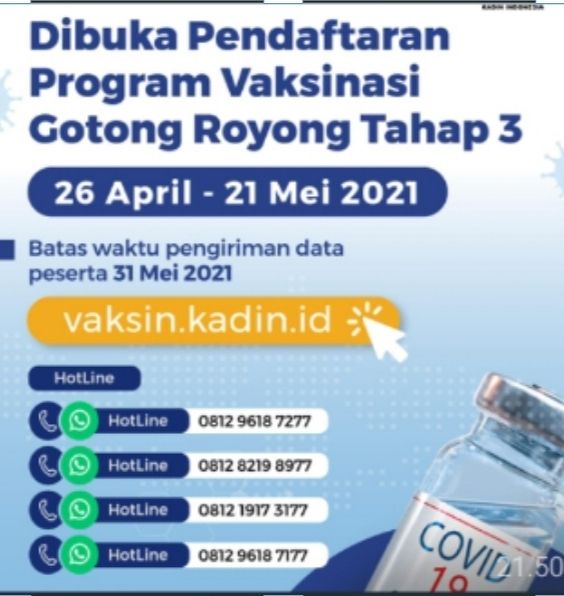 Sekda : Vaksin Gotong Royong Tahap III Dibuka pada 26 April - 21 Mei 