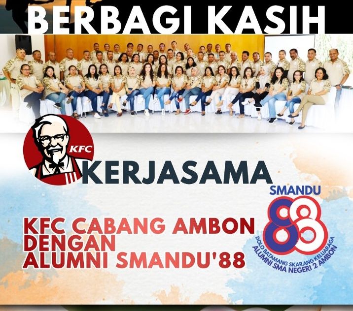 KFC Gandeng Smandu'88 Berbagi Kasih Dengan Sesama