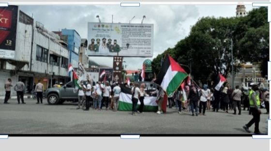 Ratusan Umat Muslim  Gelar Aksi  Bela Palestina Di Ambon 