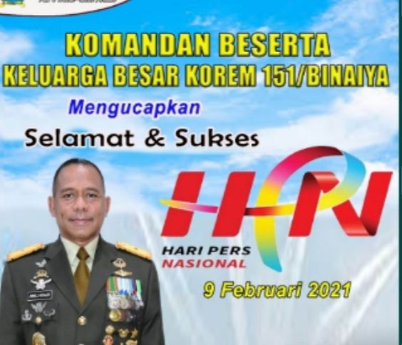 Danrem  : HPN Jadikan Pers Maluku Mesti Profesional