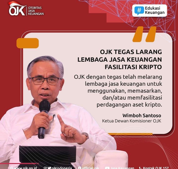 OJK KELUARKAN SIKAP LJK TIDAK BOLEH BERURUSAN DANGAN KRIPTO