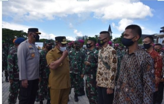 TNI/POLRI Apel Siaga kunjungan Presiden di Lapmer 