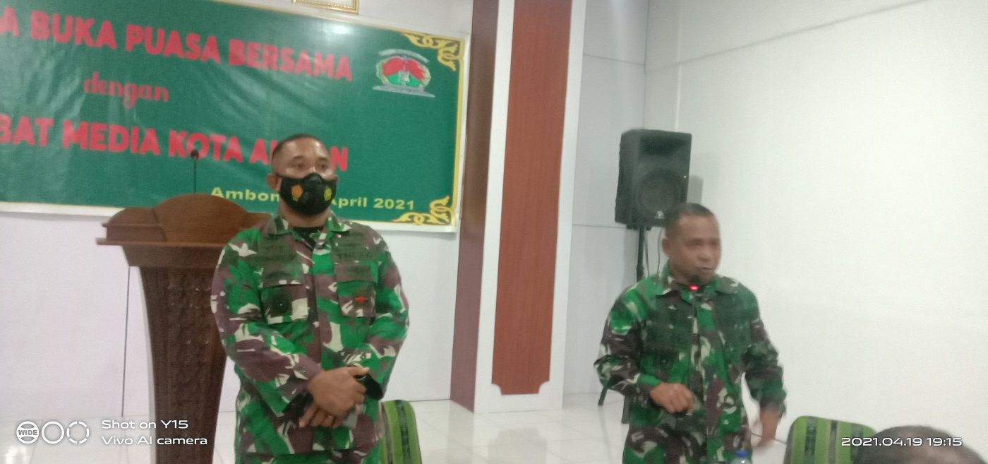 Korem  151/Binaiya-Kodim 1504/Ambon Gelar Buka Puasa Bersama Pers Harap Ciptakan Kondisi Damai